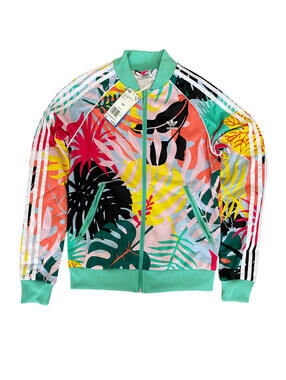 Adidas Tropicalage SST Graphic Superstar Womens Track Jacket Palm FH7991 Size XS